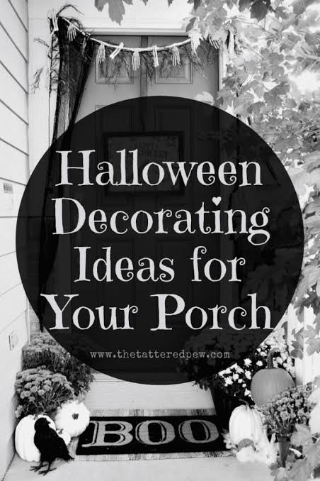 Halloween porch decorations