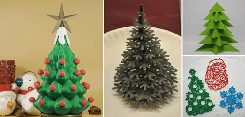 3D Printing on Glass Christmas Trees