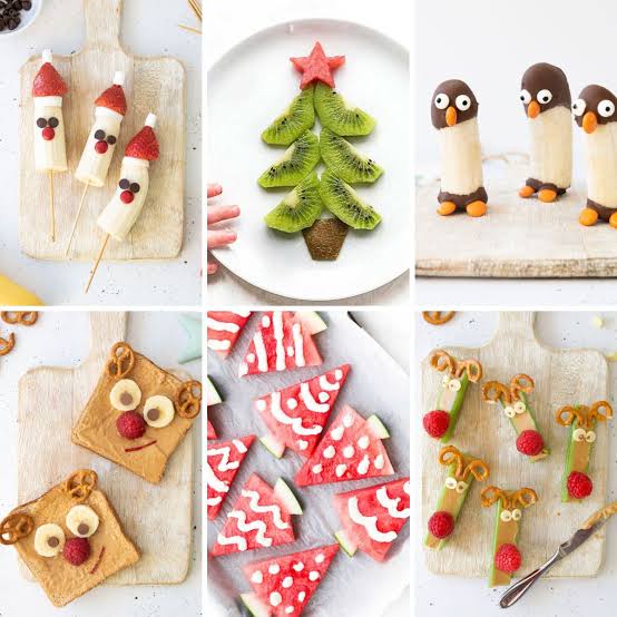 Nutritious Snacks - using christmas cookie cutters